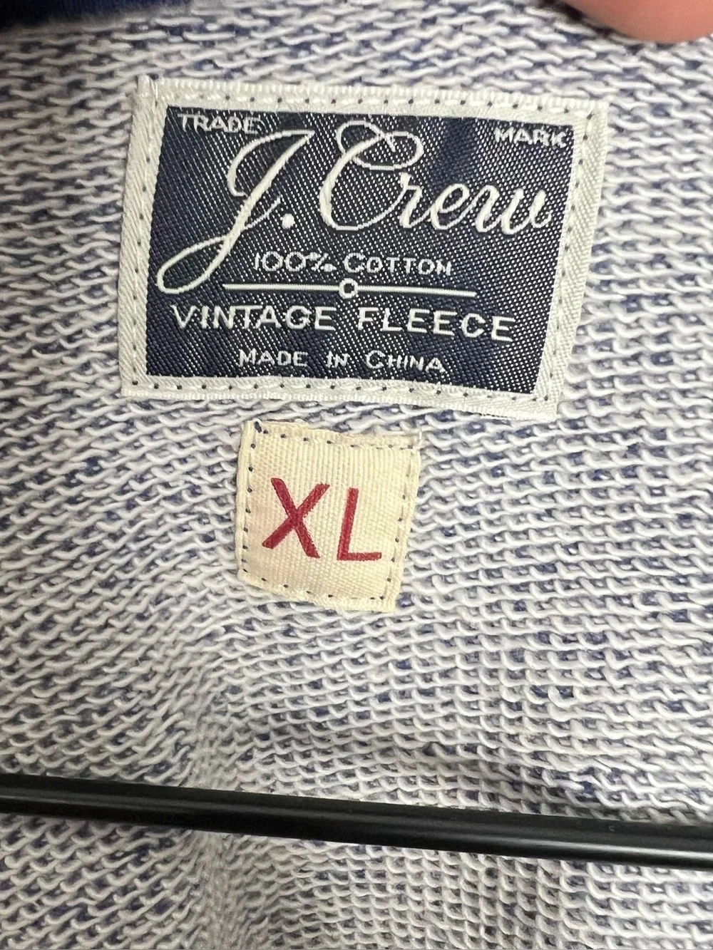 J. Crew Vintage Fleece Nautical Stripes Crewneck Pullover Mens XL Blue NWT